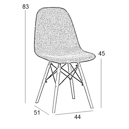 ΚΑΡΕΚΛΑ ΣΕΤ 4 ΤΕΜΑΧΙΩΝ ART MAISON CHINO - GREY (48x55x82εκ.)