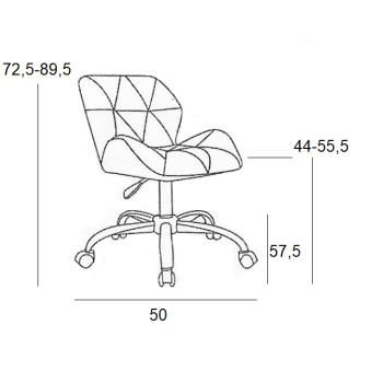 ΚΑΡΕΚΛΑ ΓΡΑΦΕΙΟΥ ART MAISON LIMBURG - WHITE BLACK (6x53x91-103εκ.)