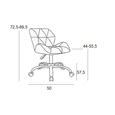 ΚΑΡΕΚΛΑ ΓΡΑΦΕΙΟΥ ART MAISON LIMBURG - WHITE BLACK (6x53x91-103εκ.)