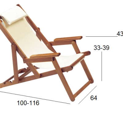 Σεζλόνγκ Art Maison Farum - Walnut Ecru (64Χ97Χ81εκ)