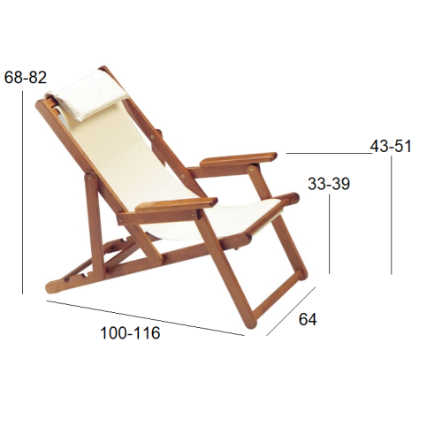 Σεζλόνγκ Art Maison Farum - Walnut Ecru (64Χ97Χ81εκ)