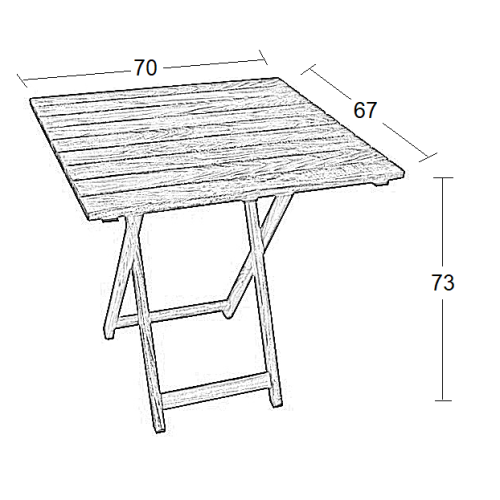 Τραπέζι Εξ. Χώρου Art Maison Farum - Walnut (70X67Χ73εκ.)