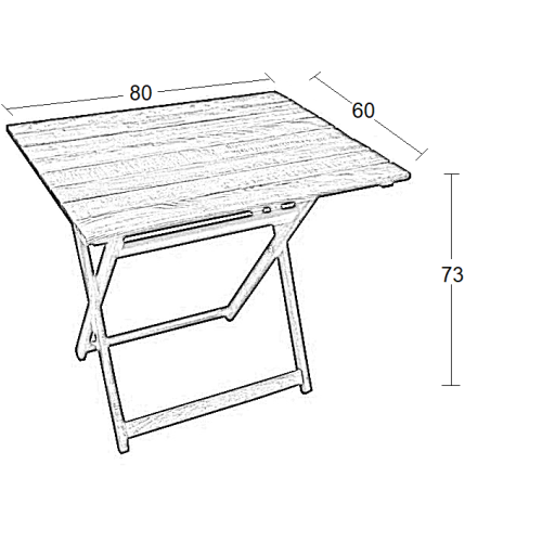 Τραπέζι Εξ. Χώρου Art Maison Farum - Walnut (60Χ80Χ73εκ.)