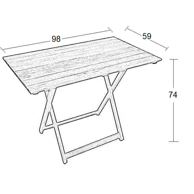 Τραπέζι Εξ. Χώρου Art Maison Farum - Walnut (100Χ60Χ73εκ.)