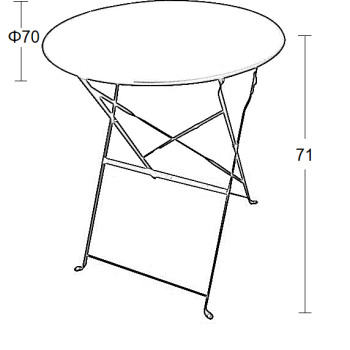 Τραπέζι Art Maison Otterup - Charcoal (Φ70x71εκ.)