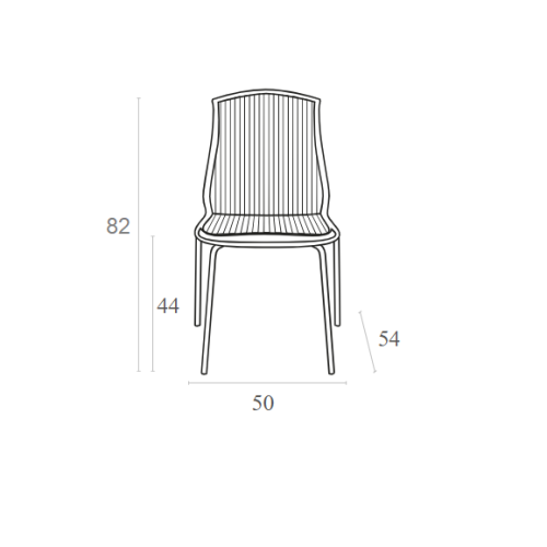 Καρέκλα Art Maison Solbjerg - Clear (50x54x44/84εκ.)