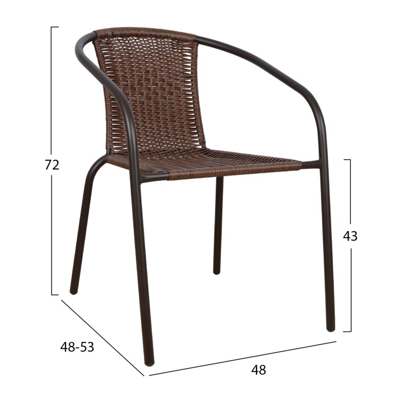 ΠΟΛΥΘΡΟΝΑ ΚΑΡΕΚΛΑ ART MAISON LOWESTOFT - BROWN (48x48-53x72 εκ.)