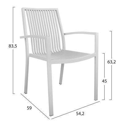 ΚΑΡΕΚΛΑ ART MAISON SENECA - WHITE (54,2x59x83,5Υεκ.)