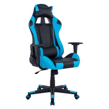 Καρέκλα Gaming Art Maison Baraboo - Black L.Blue PU (68x67x130εκ.)