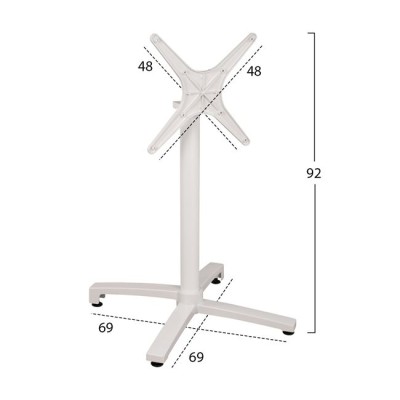 ΒΑΣΗ ART MAISON ELLICOT - WHITE (69Χ69Χ73-92εκ)