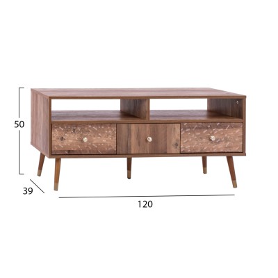 ΕΠΙΠΛΟ TV ART MAISON MIAMI - WALNUT (120x39x50εκ.)