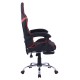 Καρέκλα Gaming Art Maison Baraboo με υποπόδιο - Black Red PU (63x65x127εκ.)