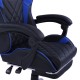 Καρέκλα Gaming Art Maison Baraboo με υποπόδιο - Black Blue PU (3x65x127εκ.)