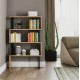 ΒΙΒΛΙΟΘΗΚΗ ART MAISON HELSTON - WALNUT BLACK (80x22x128 εκ.)