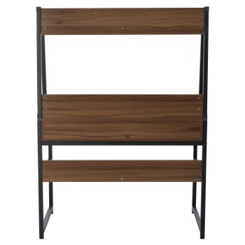 ΓΡΑΦΕΙΟ ΜΕ ΒΙΒΛΙΟΘΗΚΗ ART MAISON LOOE - WALNUT BLACK (100x48x139Yεκ.)