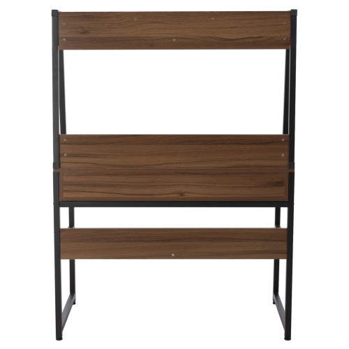 ΓΡΑΦΕΙΟ ΜΕ ΒΙΒΛΙΟΘΗΚΗ ART MAISON LOOE - WALNUT BLACK (100x48x139Yεκ.)