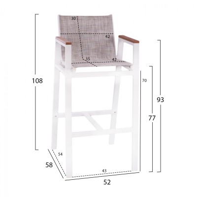 ΣΚΑΜΠΟ ART MAISON FENNER - NATURAL WHITE (52x58x108 εκ.)