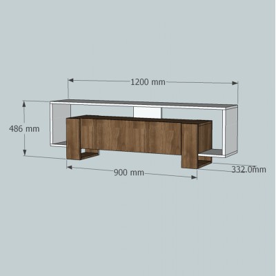 ΕΠΙΠΛΟ ΤΗΛΕΟΡΑΣΗΣ ART MAISON WESTMINSTER - WHITE WALNUT (120x33,2x48,6εκ.)