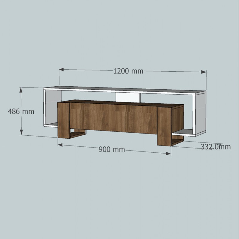 ΕΠΙΠΛΟ ΤΗΛΕΟΡΑΣΗΣ ART MAISON WESTMINSTER - WHITE WALNUT (120x33,2x48,6εκ.)