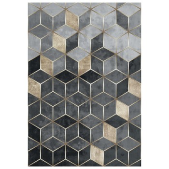 ΧΑΛΙ ΣΑΛΟΝΙΟΥ ΜΕ ΚΡΟΣΙΑ Art Maison Reston - Gray Gold Shapes (160x230εκ.)