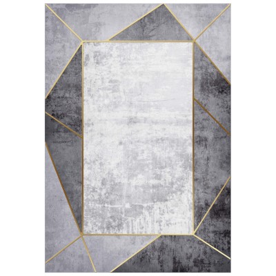 ΧΑΛΙ ΣΑΛΟΝΙΟΥ ΜΕ ΚΡΟΣΙΑ Art Maison Reston - Gray White Shapes (160x230εκ.)