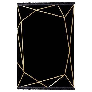 ΧΑΛΙ ΣΑΛΟΝΙΟΥ ΜΕ ΚΡΟΣΙΑ Art Maison Reston - Black Gold (160x230εκ.)