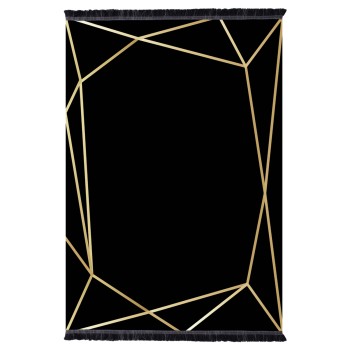 ΧΑΛΙ ΣΑΛΟΝΙΟΥ ΜΕ ΚΡΟΣΙΑ Art Maison Reston - Black Gold (160x230εκ.)