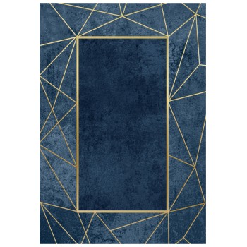 ΧΑΛΙ ΣΑΛΟΝΙΟΥ ΜΕ ΚΡΟΣΙΑ Art Maison Reston - Blue Gold (160x230εκ.)