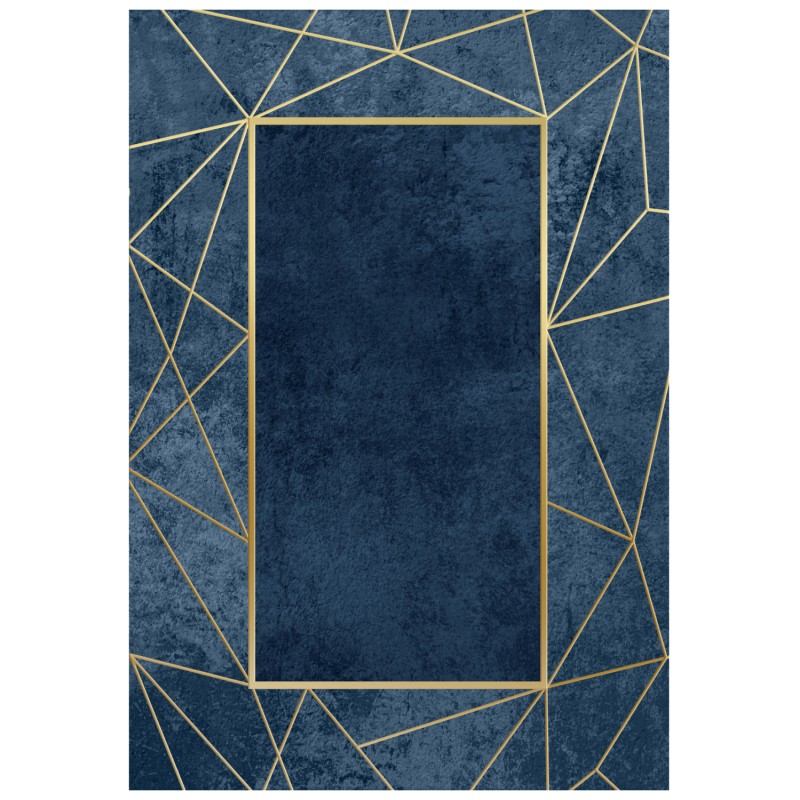 ΧΑΛΙ ΣΑΛΟΝΙΟΥ ΜΕ ΚΡΟΣΙΑ Art Maison Reston - Blue Gold (160x230εκ.)