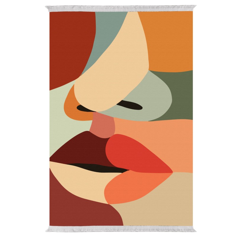 ΧΑΛΙ ΣΑΛΟΝΙΟΥ ΜΕ ΚΡΟΣΙΑ Art Maison Reston - Multicolor Lips (160x230εκ.)