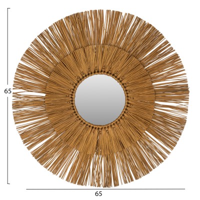 Καθρέπτης Τοίχου Art Maison Skookum - Natural (Φ65εκ)