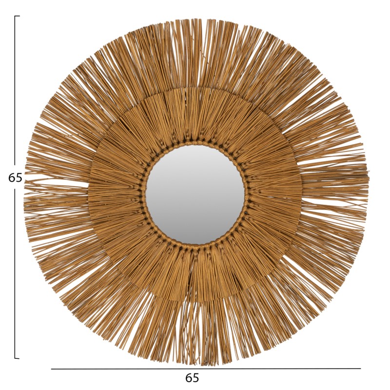 Καθρέπτης Τοίχου Art Maison Skookum - Natural (Φ65εκ)