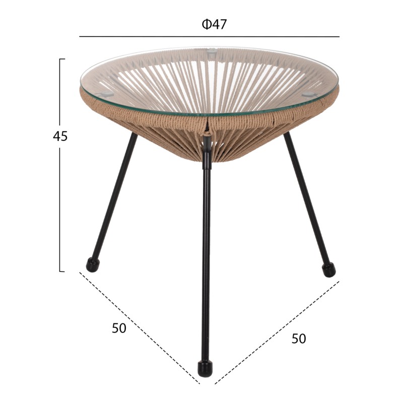 ΤΡΑΠΕΖΙ ART MAISON AMSTERDAM - NATURAL (Φ47x45εκ.)