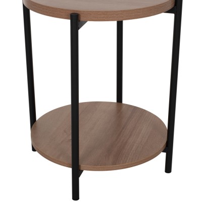 ΒΟΗΘΗΤΙΚΟ ΤΡΑΠΕΖΑΚΙ ART MAISON FRESNO - WALNUT BLACK (Φ40x52εκ.)