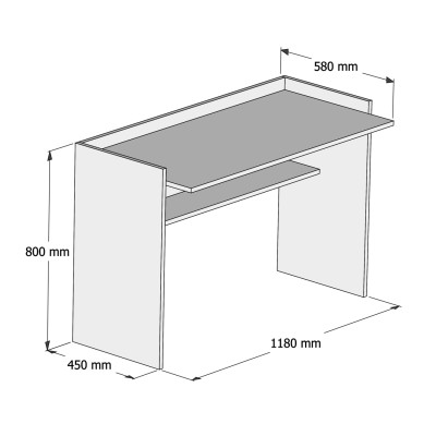 ΓΡΑΦΕΙΟ Art Maison Redmond - Sonama White (118x58x80εκ.)