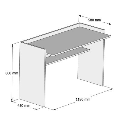 ΓΡΑΦΕΙΟ Art Maison Redmond - Gray White (118x58x80εκ.)