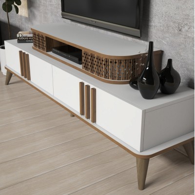 ΣΥΝΘΕΣΗ ΤΗΛΕΟΡΑΣΗΣ ART MAISON PAGOSA - WALNUT WHITE (168x39x51.6εκ.)