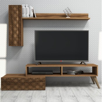 ΣΥΝΘΕΣΗ ΤΗΛΕΟΡΑΣΗΣ ART MAISON LITTLETON - WALNUT (150x37.2x37.8εκ.)