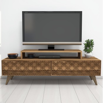 ΕΠΙΠΛΟ ΤΗΛΕΟΡΑΣΗΣ ART MAISON STERLING - WALNUT (140x41.8x48.8εκ.)