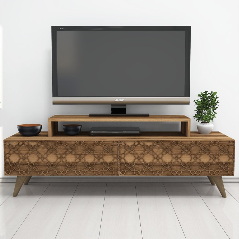 ΕΠΙΠΛΟ ΤΗΛΕΟΡΑΣΗΣ ART MAISON STERLING - WALNUT (140x41.8x48.8εκ.)