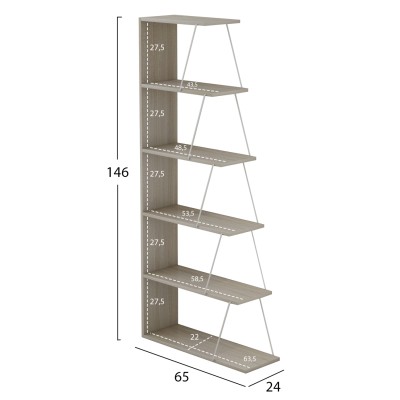 ΒΙΒΛΙΟΘΗΚΗ ART MAISON SANFRANCISCO - NATURAL WHITE (65x22-24x146εκ.)