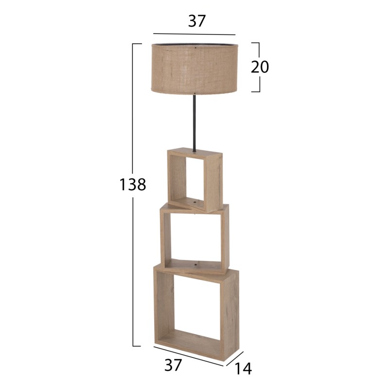 ΦΩΤΙΣΤΙΚΟ ΔΑΠΕΔΟΥ ART MAISON GLENWOOD - BEIGE NATURAL (Φ38x140εκ.)