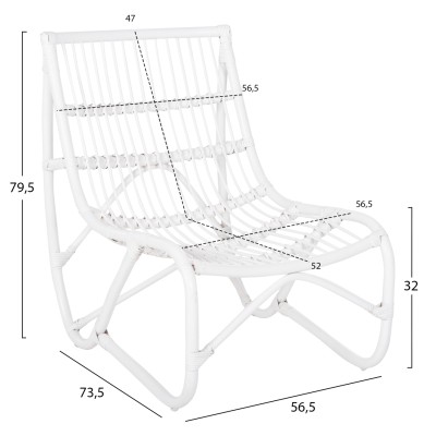 Πολυθρόνα Εξ. Χώρου Art Maison Chicago - White (56,5x73,5x79,5εκ.)