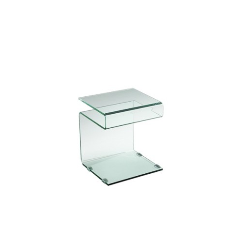 Τραπεζάκι Βοηθητικό Art Maison Burnley - Clear Glass (42x38x48cm)