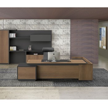 Γραφείο Αριστερή Γωνία Art Maison Askern - Walnut Black (220x90/200x50x76εκ.)