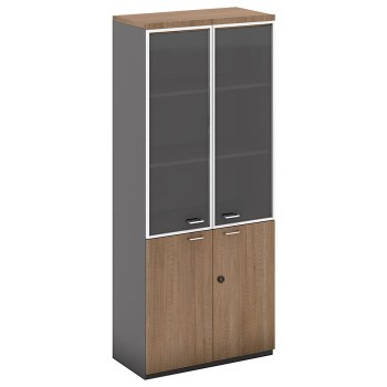 ΒΙΒΛΙΟΘΗΚΗ ART MAISON MACEIO - WALNUT BLACK (80x40x200εκ.)