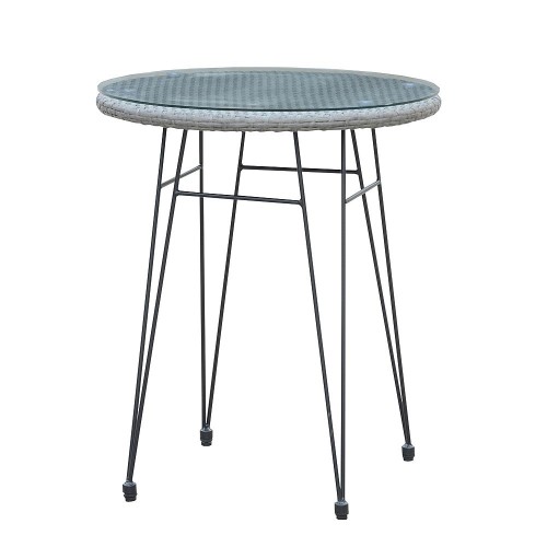 Τραπέζι Art Maison Ashington - Gray Black (Φ60x70cm)