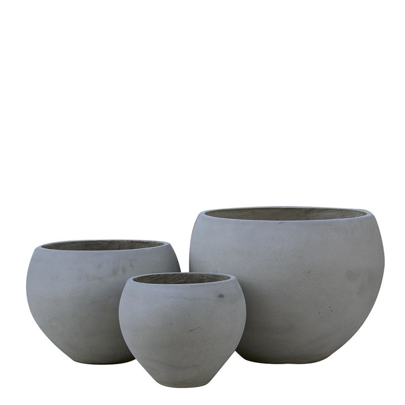 Γλάστρα 3 Τεμαχίων Art Maison Alford - Gray (Φ32x26cm/Φ43x32cm/Φ55x40cm)