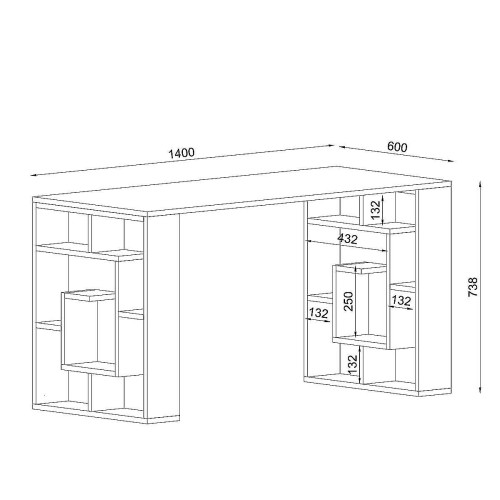 ΓΡΑΦΕΙΟ ART MAISON JUAZEIRO - WHITE (140x60x74εκ.)