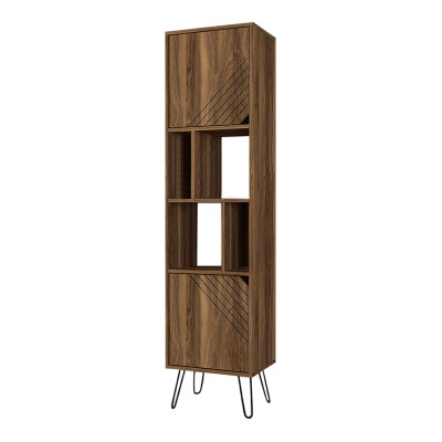 Βιβλιοθήκη Art Maison Βέλια - Walnut (45x35x184εκ.)